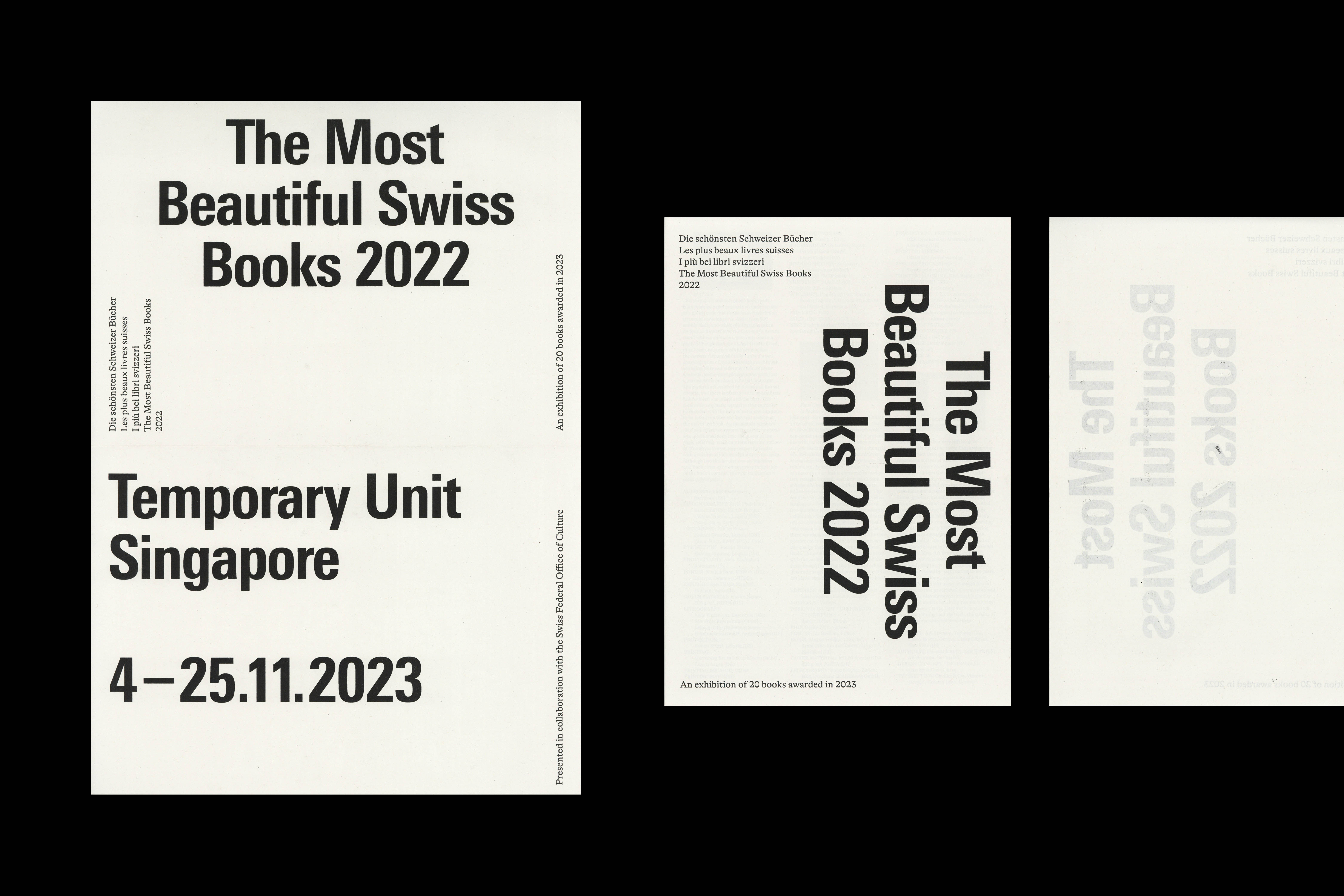 975 The Most Beautiful Swiss Books 2022 (poster and handout), at Temporary Unit, Singapore.jpg